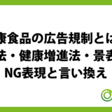 健康食品の広告規制とは？薬機法・健康増進法・景表法のNG表現と言い換え